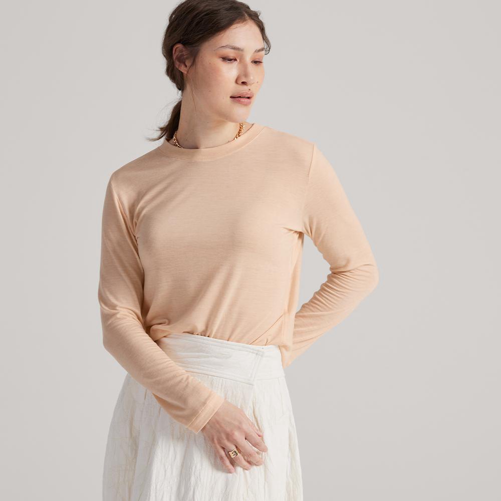 Allbirds Women's TrinoXO™ Long Sleeve - T-Shirt Beige - GZU569803